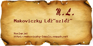 Makoviczky László névjegykártya